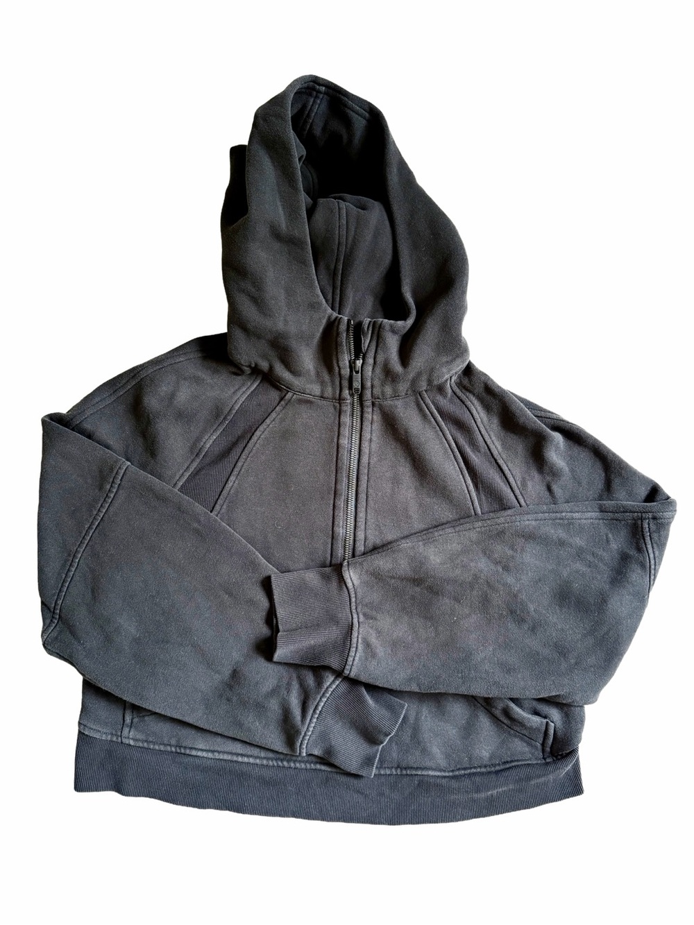 lululemon athletica Dark Charcoal Black Half Zip Scuba HoodieXS/Small